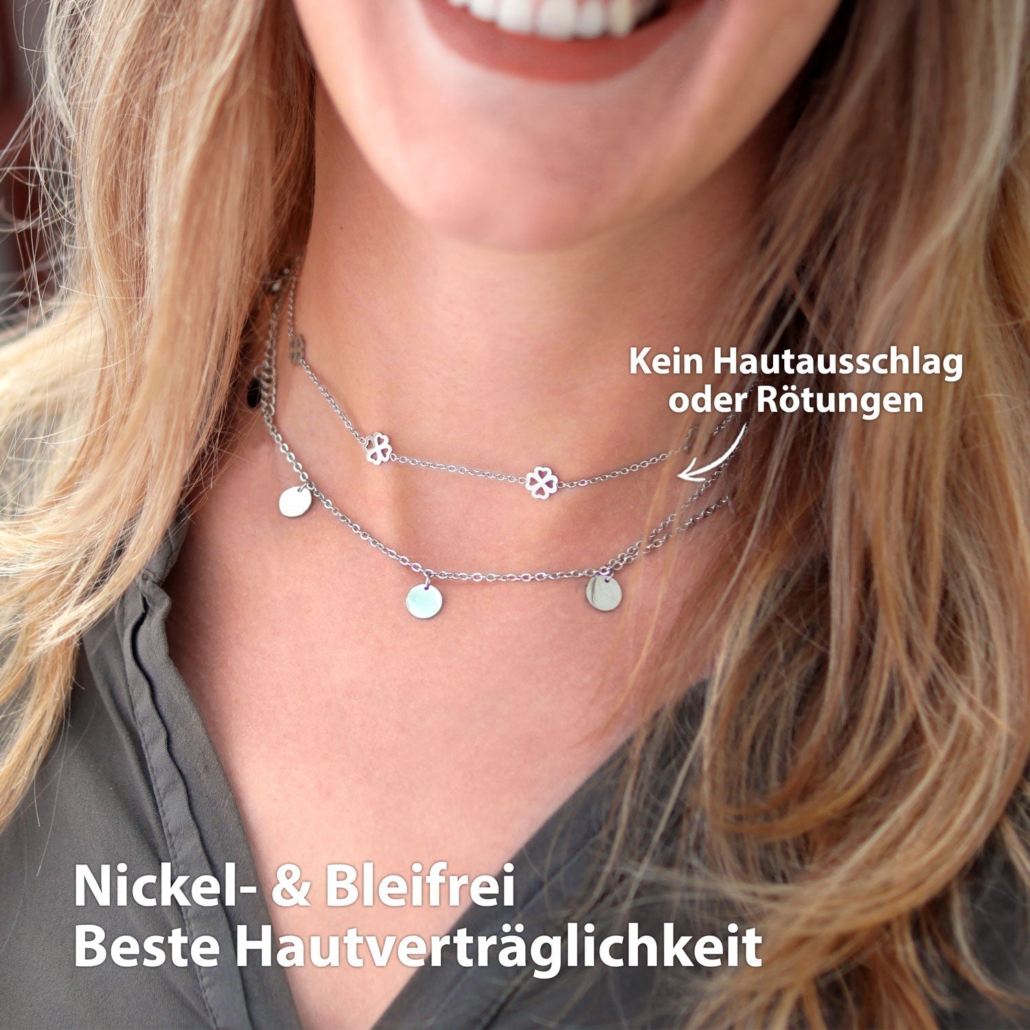 Bundle : Collier BonnyBliss Trèfle + Bracelet Argent