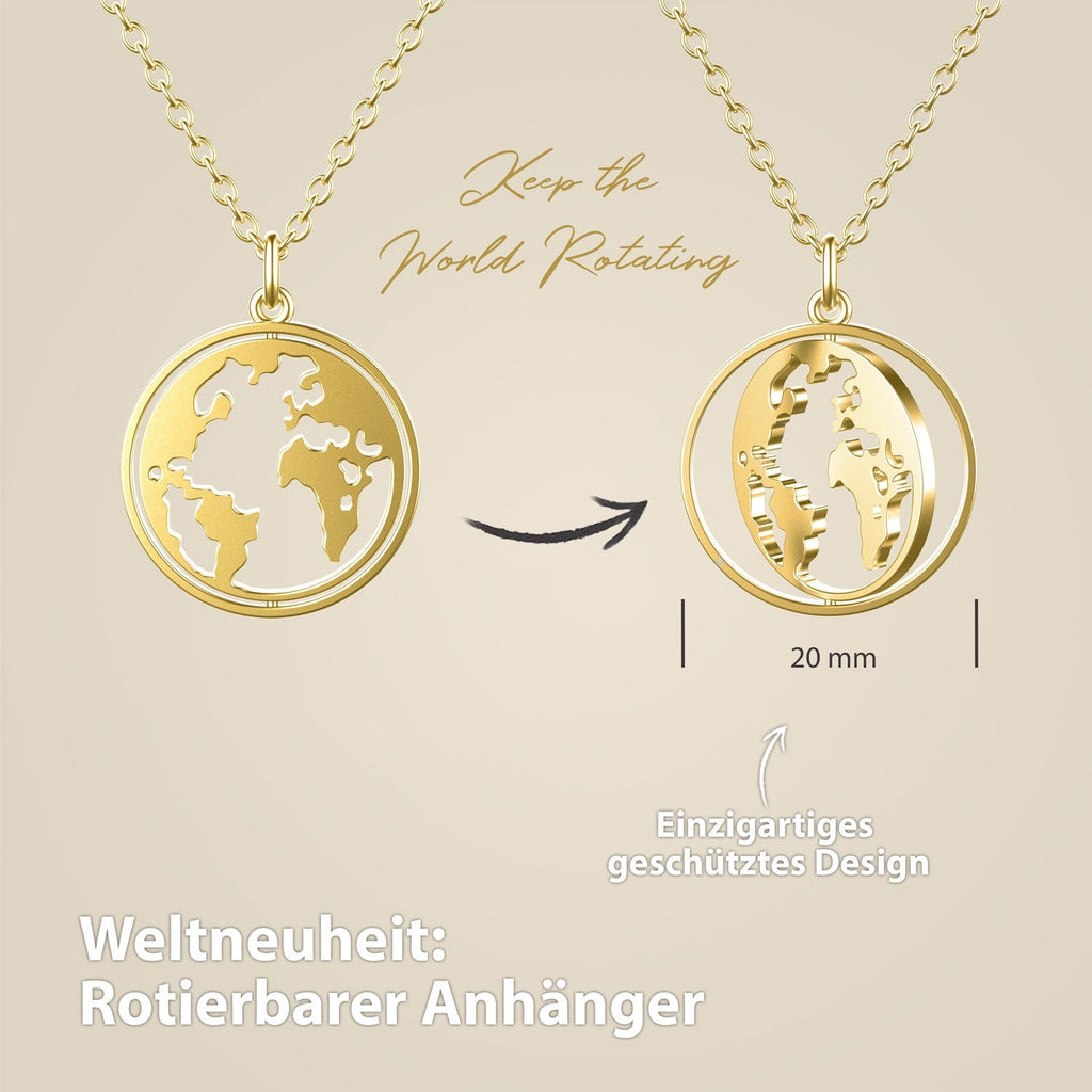 Bundle : collier globe BonnyWorld + bracelet en or