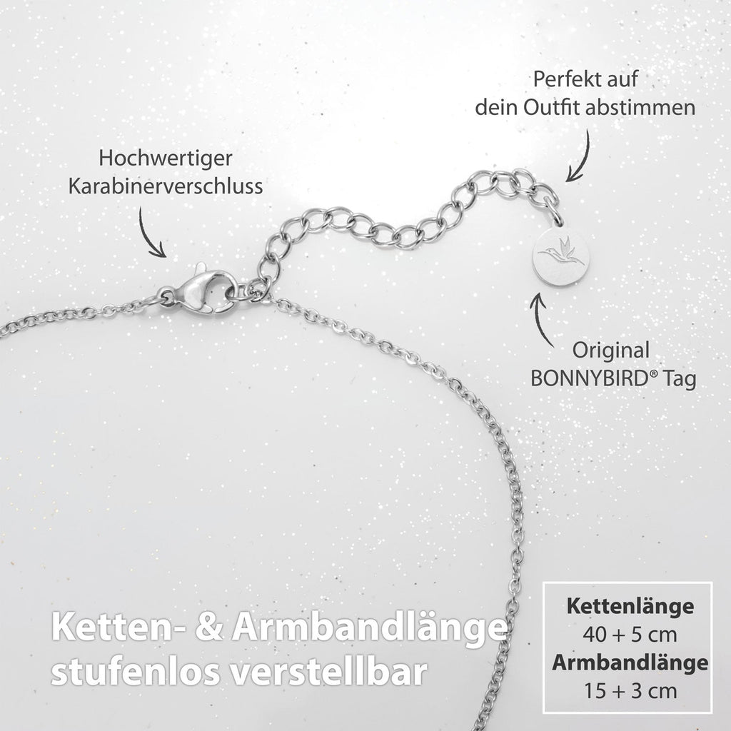 Bundle : collier globe BonnyWorld + bracelet en argent