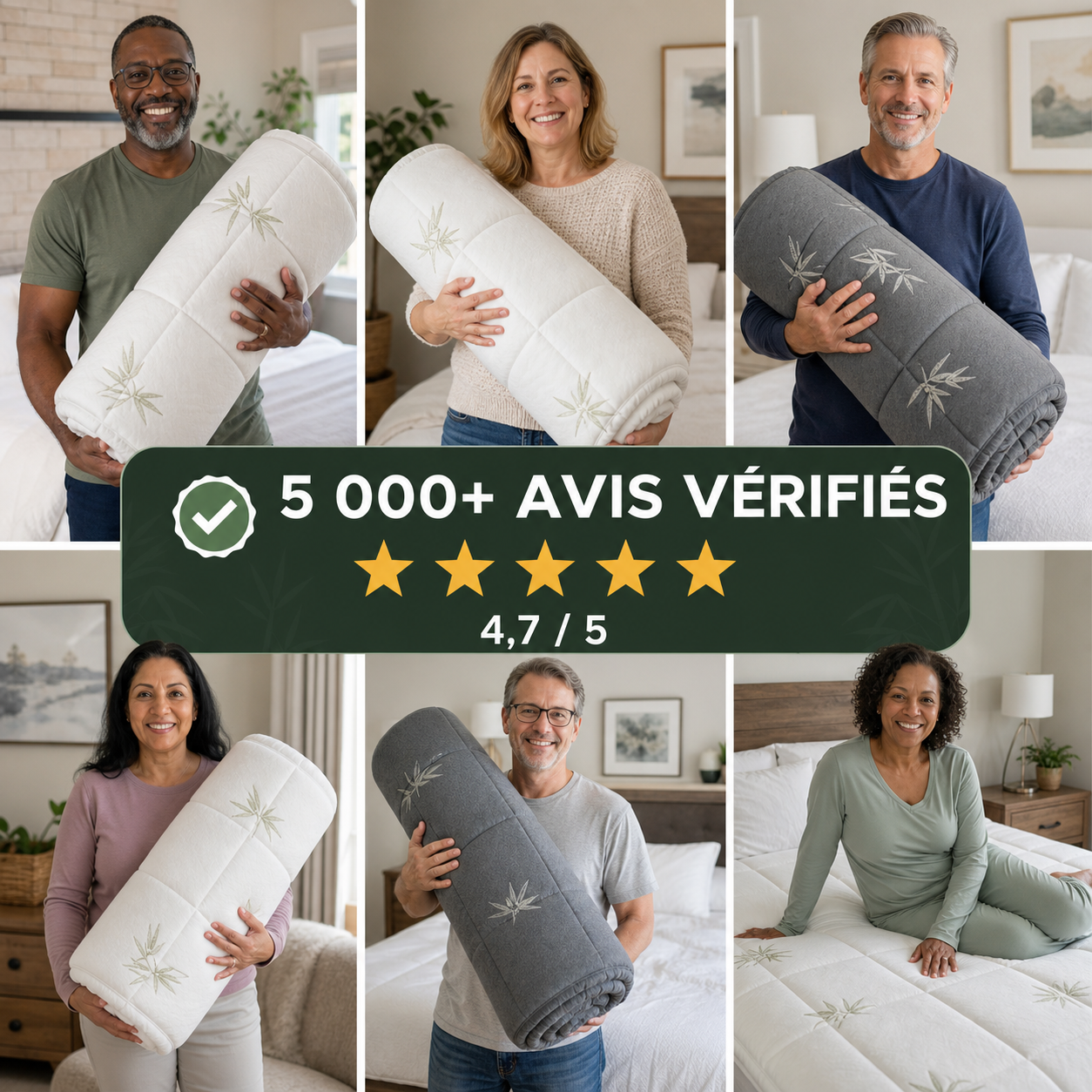 Bambéa™ | Surmatelas Confort en Bambou