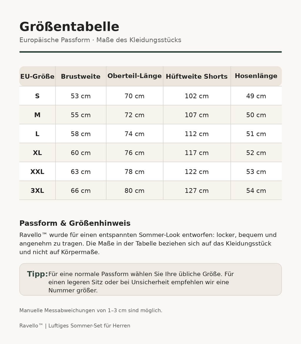 Ravello™ | Luftiges Sommer-Set für Herren