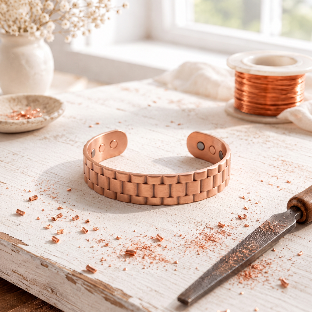 Armband aus Kupfer für Herren - Ashlar Design