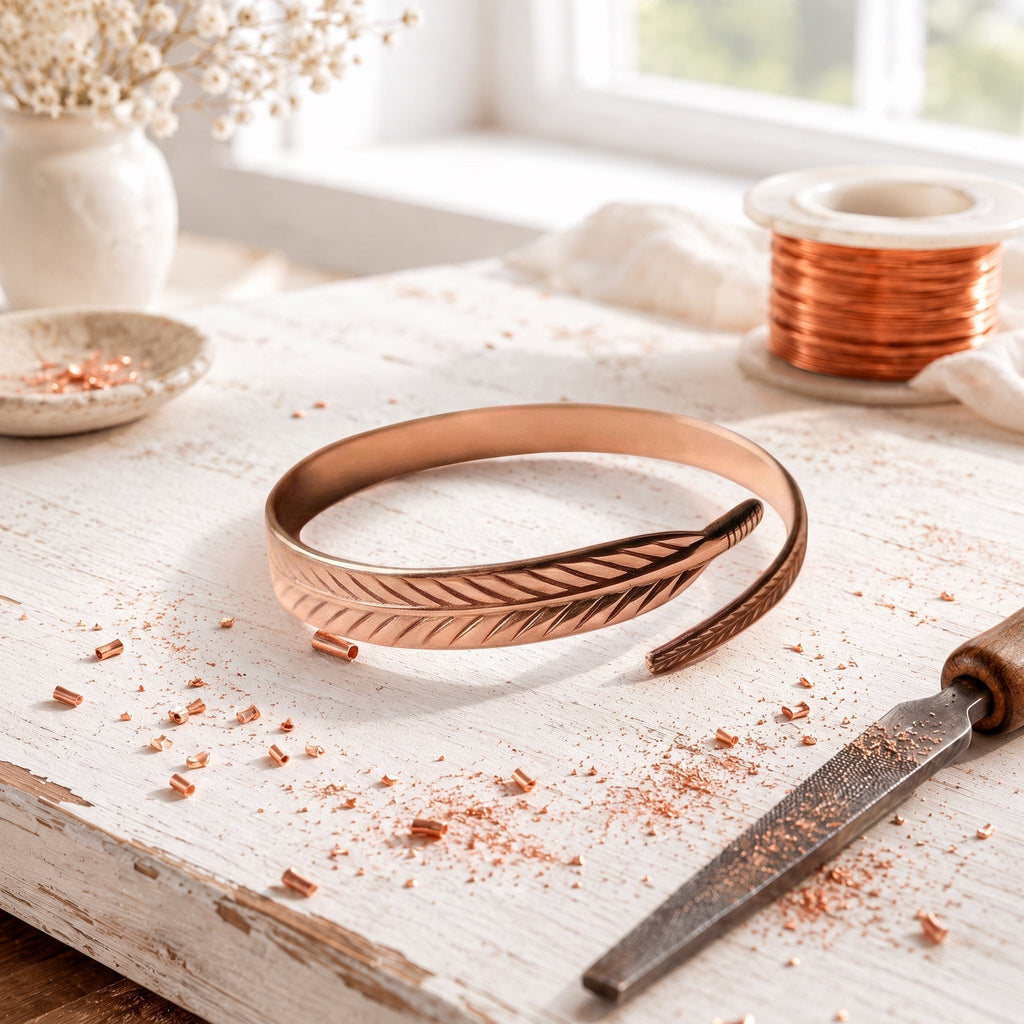 Armband mit Kupferblüten
