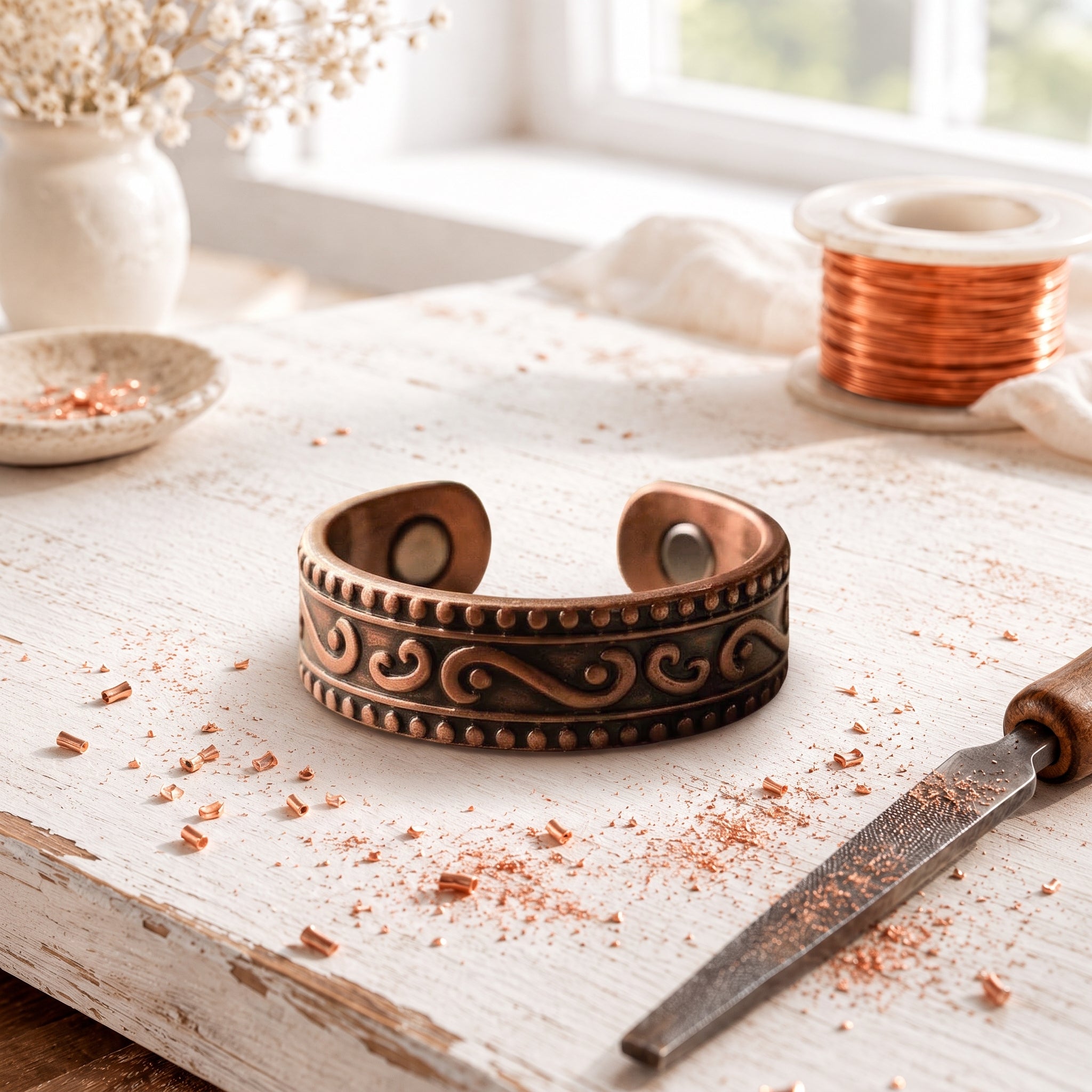 Kupferring mit Tentakel-Design