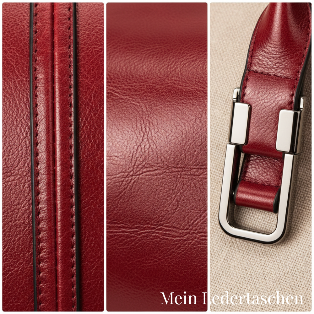 Sac seau de luxe rouge