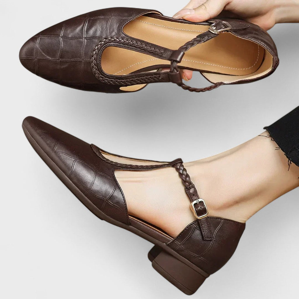 Safia – Ballerine orthopédique en cuir