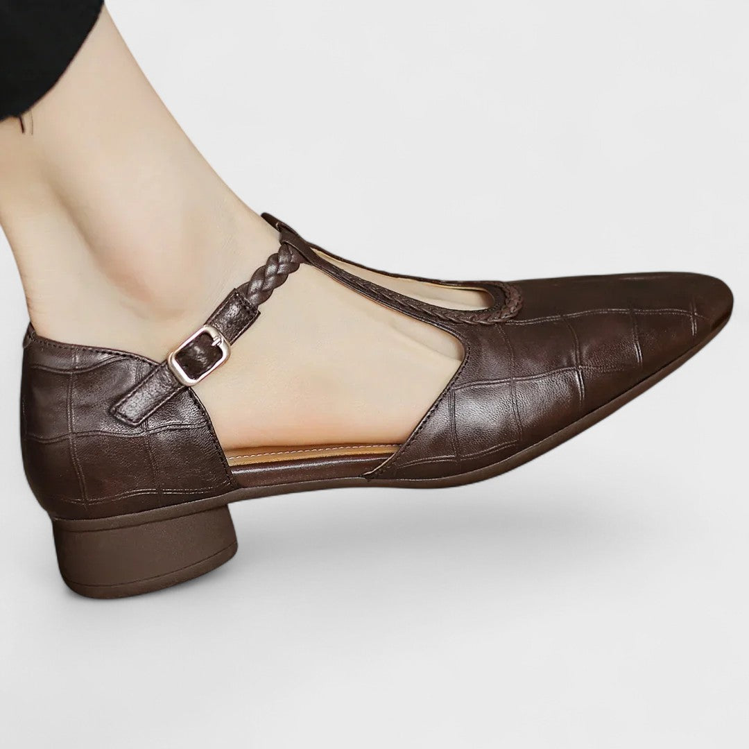 Safia – Ballerine orthopédique en cuir