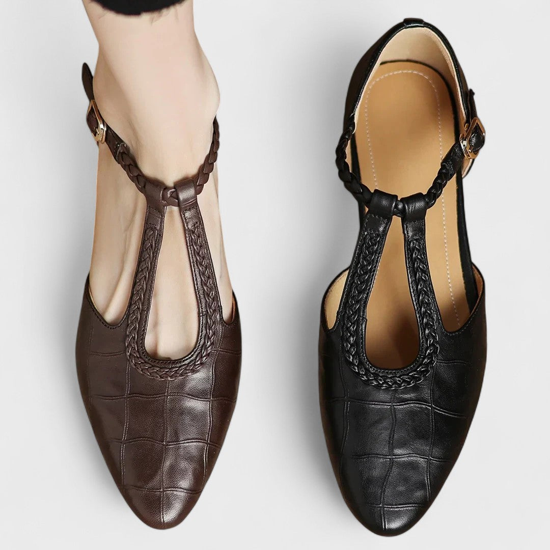 Safia – Ballerine orthopédique en cuir
