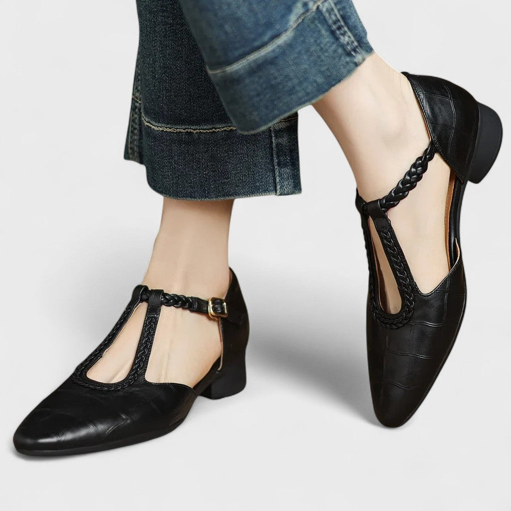 Safia – Ballerine orthopédique en cuir