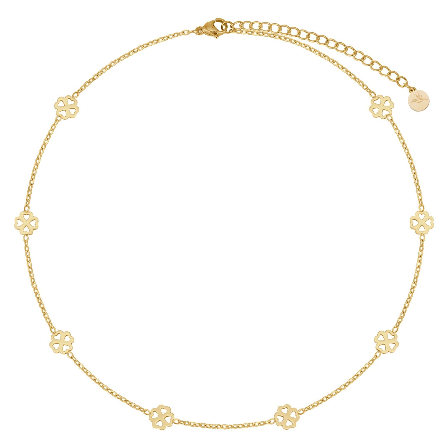 BonnyBliss collier trèfle feuille or