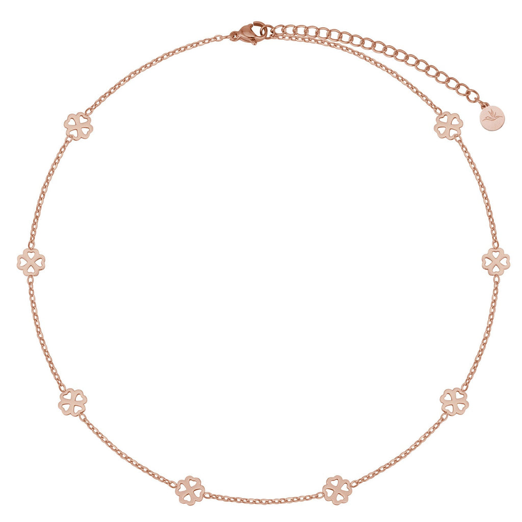 BonnyBliss collier trèfle rose