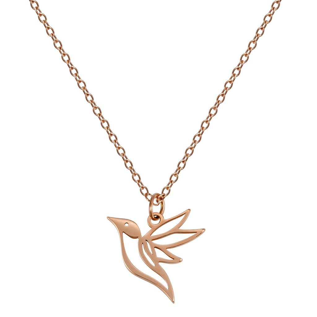 BonnyColibri collier colibri or rose