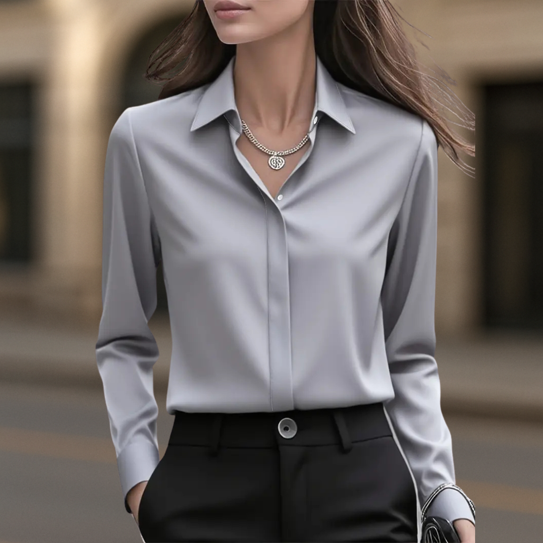 Chemisier boutonné chic et intemporel pour femme à Paris