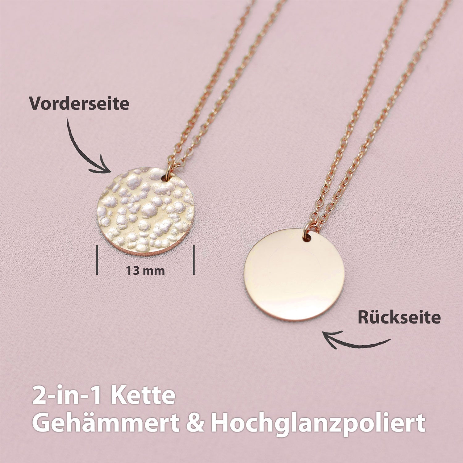 Collier BonnyMoonbase avec plaque rose