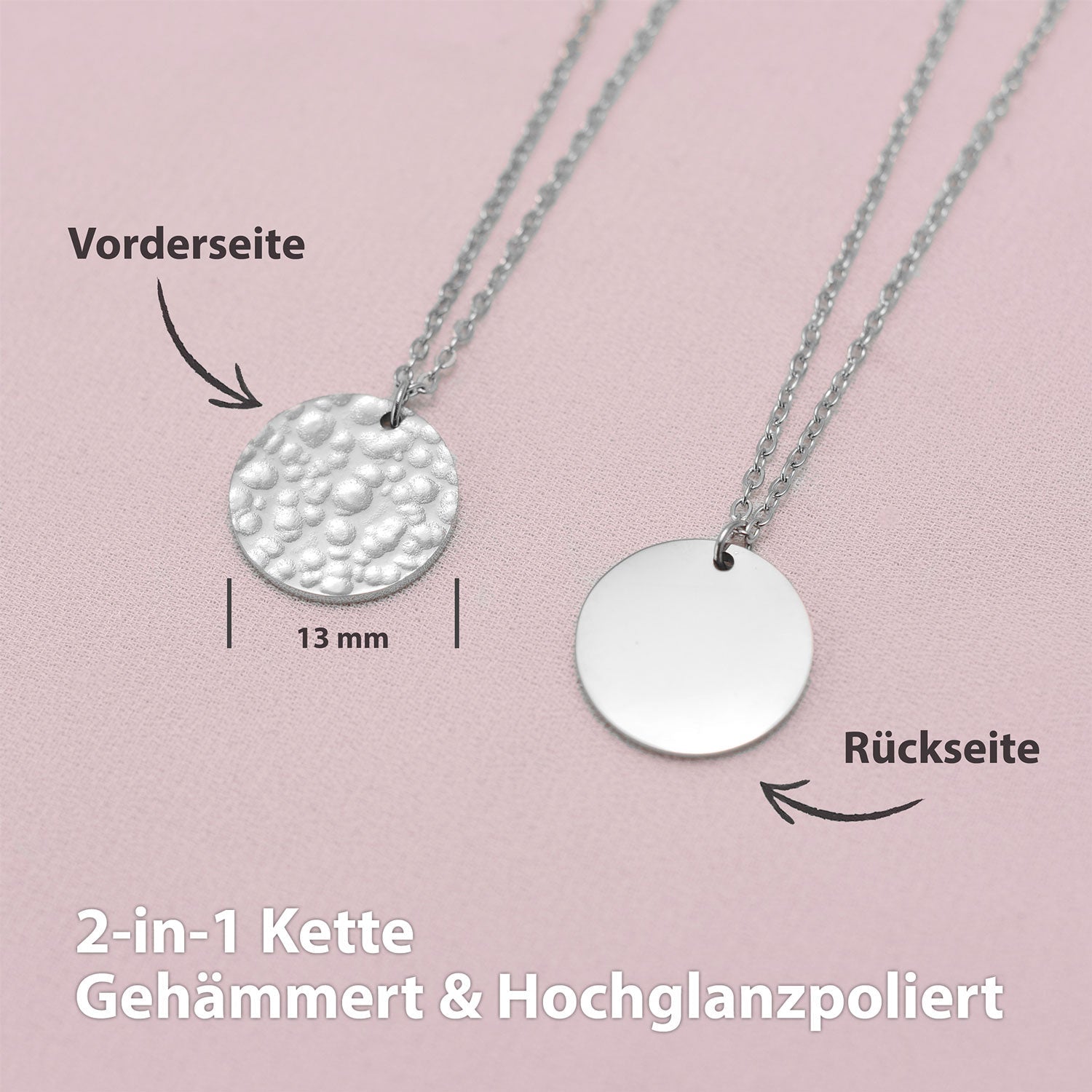 Collier BonnyMoonbase avec plaque argent