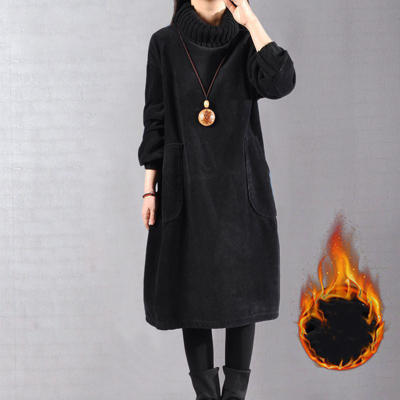 Cocoon Winter-Strickkleid