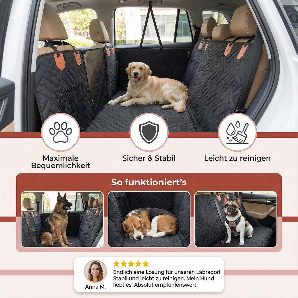 Protection de siège pour chien haut de gamme